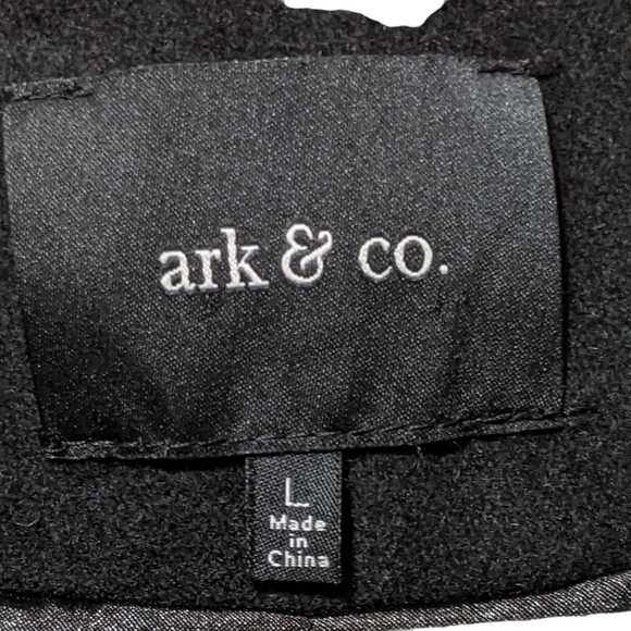 Ark & Co Black wool vest with circle designs exposed zipper off center L… - Picture 3 of 9